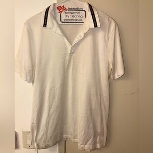 Men’s Hugo Boss Polo Shirt White Logo Collar Size S